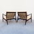 1960s Restored Ib Kofod-Larsen for Selig Danish Modern Sculptural "Blade" Lounge Chairs in Leather For Sale - Image 11 of 18