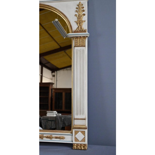 Large Directoire Style Trumeau Mirror, Early 20th Century For Sale - Image 9 of 18