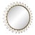 Mid-Century Round Brass Sunburst Loop Mirror Sweden, 1950s For Sale
