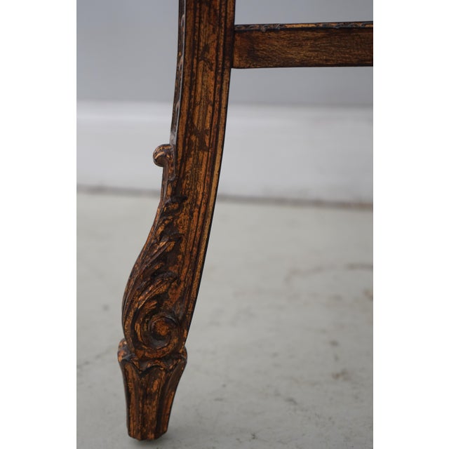 Carved French Style Round Pedestal Table For Sale In Philadelphia - Image 6 of 9