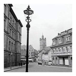 Street Scene Darmstadt View to Stadtkirche Church, Germany, 1938, Printed 2021 For Sale