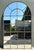 Late 20th Century Vintage Monumental Arched Wrought Iron Mirror With Patinated Mullion Detail For Sale - Image 5 of 12