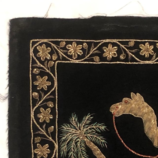 Mid 20th Century Gold Bullion Camel Embroidery Chairish