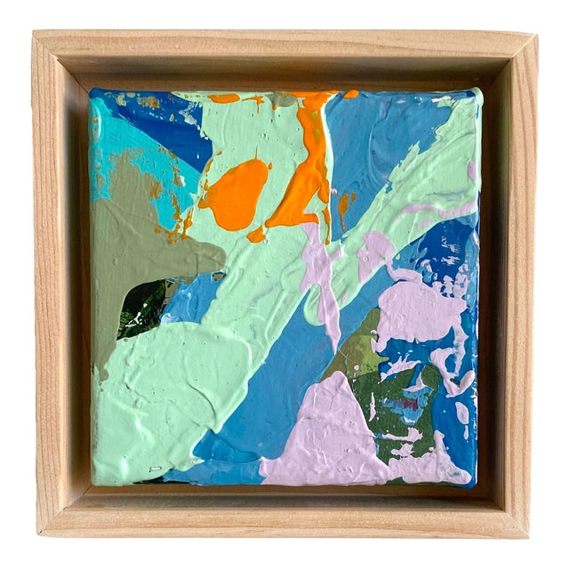 "Tropical Feeling" 2024 Framed Mini Painting by Jessalin Beutler For Sale