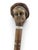Antique hand carved folk art walking cane with sculpted handle showing the likeness of a young boys head wearing a wide...