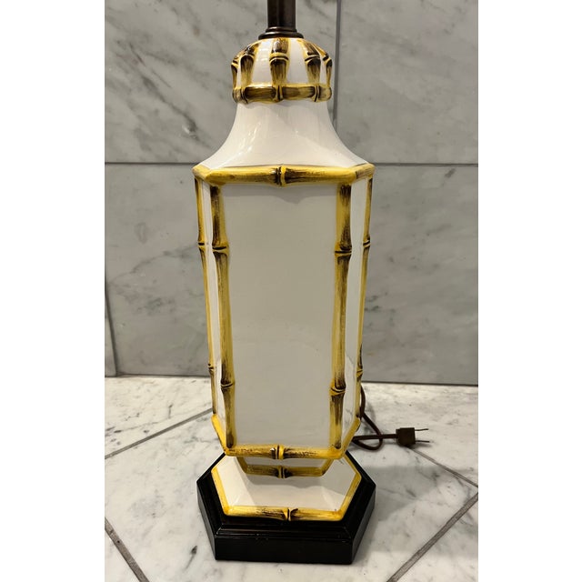 Mid 20th Century Palm Beach Bamboo Ceramic Frederick Cooper Lamp For Sale - Image 13 of 14
