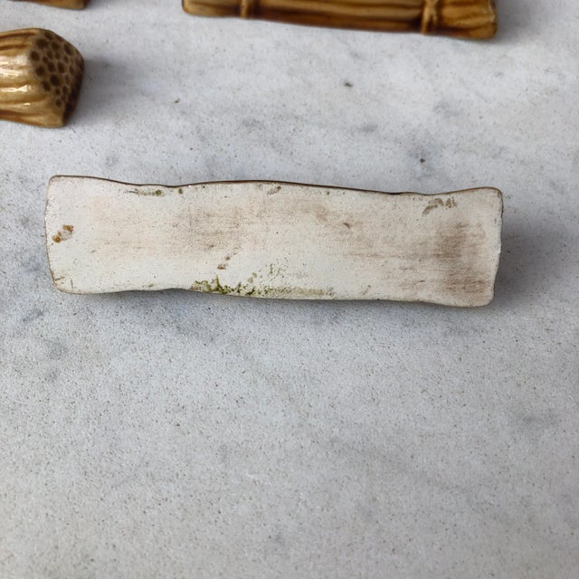 Vallauris Set of 12 Straw Bundle Majolica Knife Rests Vallauris, Circa 1950 For Sale - Image 4 of 5