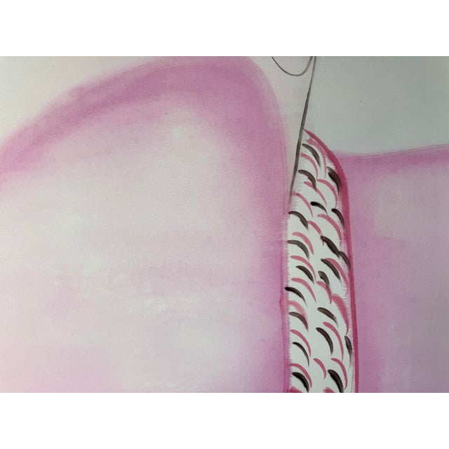 1980s 1980s Vintage Postmodern Woman Portrait Batik Painting by Robert Badis For Sale - Image 5 of 12