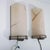Mid-Century Modern Pair of Resin Faux Marble Demilune Wall Sconces For Sale - Image 3 of 14