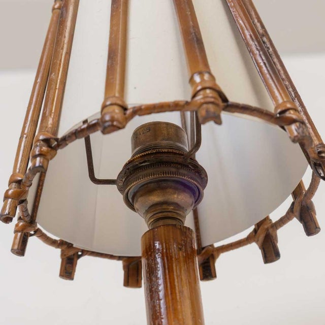Wood 1960s French Rattan Sconces by Louis Sognot - a Pair For Sale - Image 7 of 10