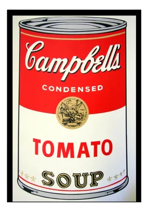 Sunday B. Morning after Andy Warhol, Campbells Tomato Soup, Silkscreen Print, Framed