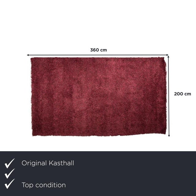 Kasthall Fogg linen rug in red, measuring 360 x 200 cm. I have official proof of authenticity such as vintage catalogs,...