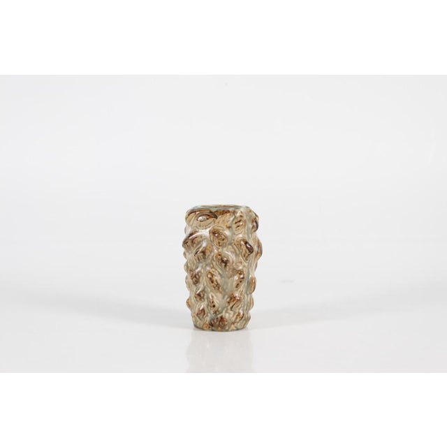 Mid-Century Modern Vase with Modeled Relief Decorated with Sung Glaze by Axel Salto for Royal Copenhagen, 1970s For Sale - Image 3 of 10