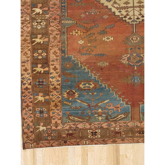 Persian C. 1875 Persian Bakshaish Carpet 9'6" x 14'8" Antique Northwest Iran Tribal Rug For Sale - Image 3 of 18