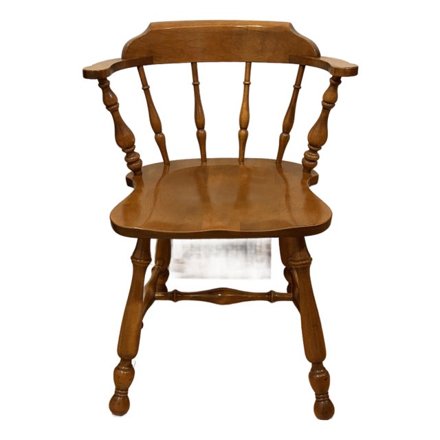 Ethan Allen Maple Early American Traditional Colonial Dining Chair For Sale