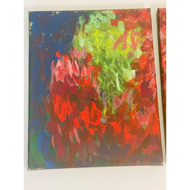 1970s Abstract Expressionist Triptych on Canvas Signed by the Artist For Sale In Miami - Image 6 of 6