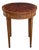French Louis XVI Style Tulipwood Marquetry Veneered Circular Side Table For Sale