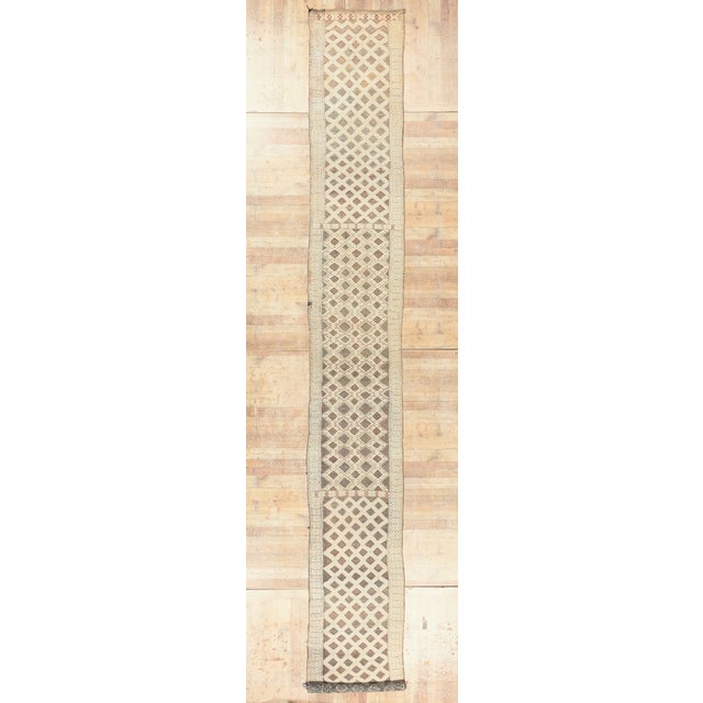 Vintage Zemmour Moroccan Kilim Rug, 03'02 X 24'03 For Sale - Image 10 of 10