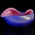 Vintage Seguso Murano Blue Sapphire Pink Gold Flecks Italian Art Glass Mid Century Bowl Dish For Sale In Orlando - Image 6 of 9