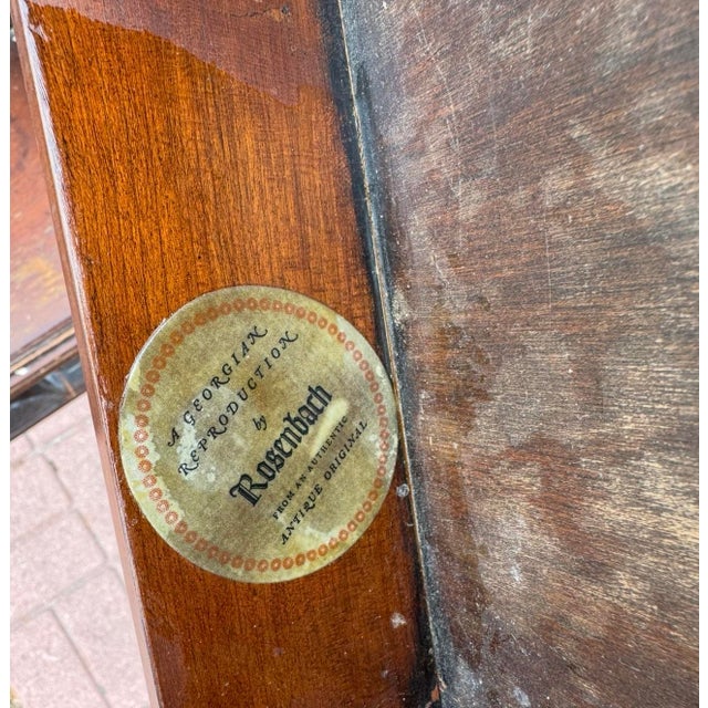 Traditional 19th Century Candle Stand Pedestal Table Georgian Antique Reproduction by Rosenbach For Sale - Image 3 of 7