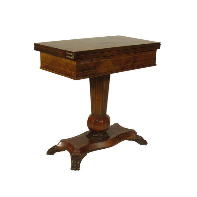 Early 20th Century Vintage Italian Inlaid Game Table | Chairish