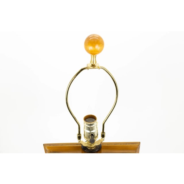 The Natural Light Mid Century Square Open Window Table Lamp For Sale In Chicago - Image 6 of 13