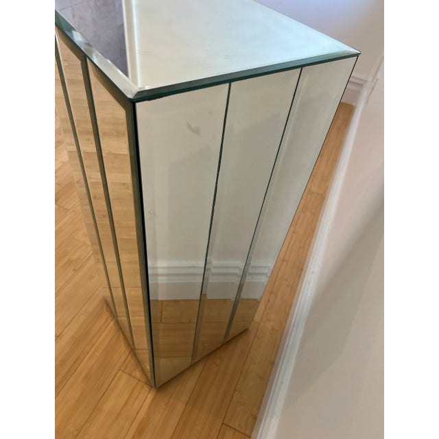 1980s 1980s Postmodern Beveled Mirror Pedestal in the Style of Ello For Sale - Image 5 of 9