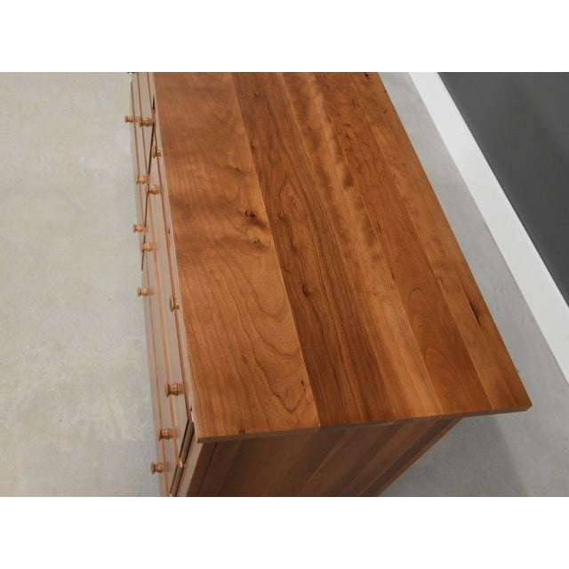 1990s Cherry Shaker Style Long 62” Dresser For Sale - Image 4 of 8