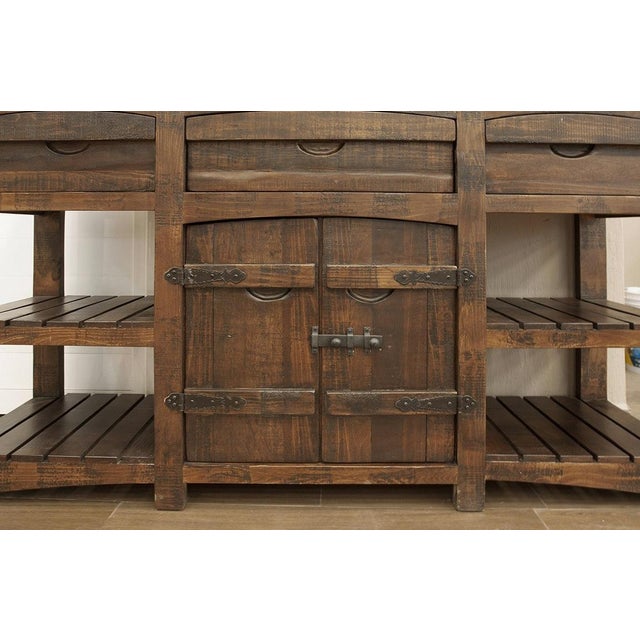 2020s Atlantic 3 Drawer / 2 Door Console Table - 67" For Sale - Image 5 of 6