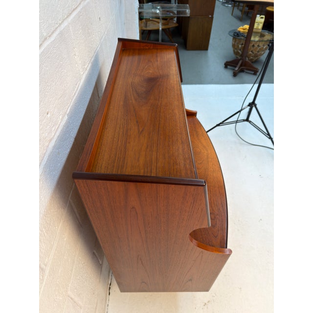 Mid-Century Modern Teak Secretary Desk Attributed to Gunnar Falsig for Falsig Møbler For Sale - Image 11 of 16