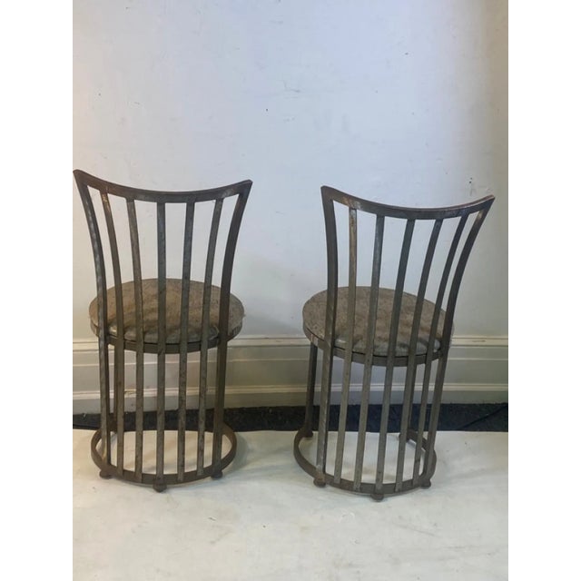 Mid-Century Modern 1960s Shaver Howard Moder Slatted Brushed Steel Chairs - A Pair For Sale - Image 3 of 7
