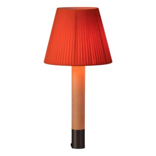 Bronze and Red Básica M1 Table Lamp by Santiago Roqueta for Santa & Cole For Sale