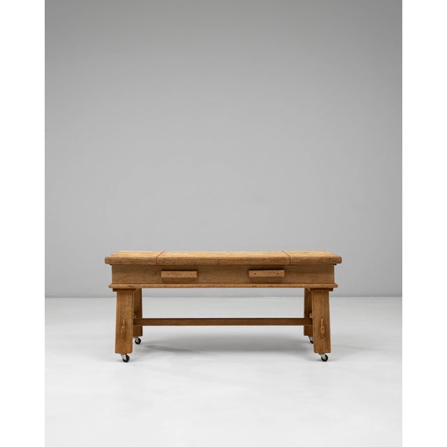 Mid 20th Century French Oak Bar Table With Hidden Storage For Sale - Image 16 of 18
