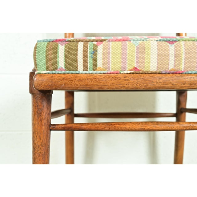 Brown Robsjohn-Gibbings Style Mid-Century Modern Walnut and Cane Side Chairs or Dining Chairs by Henredon, Pair For Sale - Image 8 of 13