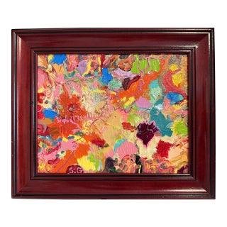 Serg Graff "Color Synapse" Abstract Painting Acrylic on Canvas Framed Art, Coa For Sale