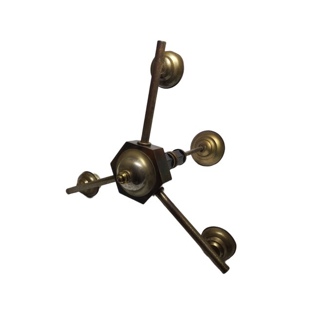 Art Deco Style Bakelite Chandelier, Poland, 1950s For Sale - Image 10 of 15