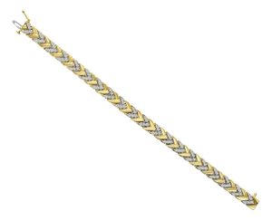Arrow Style Diamond Polished Bracelet 2.60cttw 14k Yellow Gold