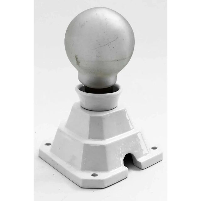 Bauhaus Porcelain Wall Lamp, Germany, 1920s For Sale - Image 11 of 15