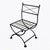 Mediterranean 3 Pieces Vintage Turkish Cast Iron Patio Chairs & Side Table For Sale - Image 3 of 12