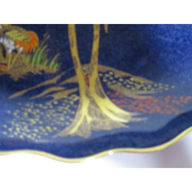 1920s Art Deco Oval Hand Painted Carlton Ware Porcelain Serving Dish For Sale - Image 9 of 10