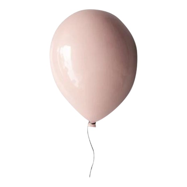 Contemporary Pink Ceramic Balloon Sculpture by ArtArsouf - Medium Size For Sale