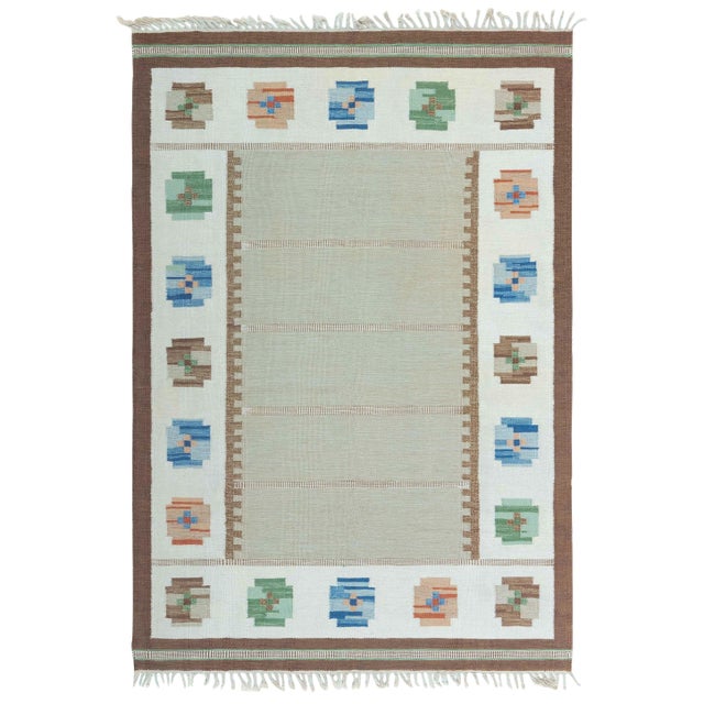 Doris Leslie Blau Mid-20th Century Swedish Flat Weave Rug For Sale