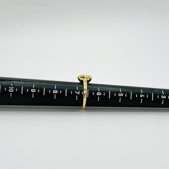 Gold Gia 3 Carat Yellow Radiant Diamond Solitaire Ring in 18k Yellow Gold, Size 6.5 For Sale - Image 8 of 9