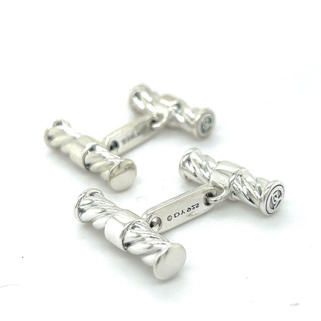 1990s 1990s David Yurman Estate Men Cufflinks Sterling Silver, A Pair For Sale - Image 5 of 6