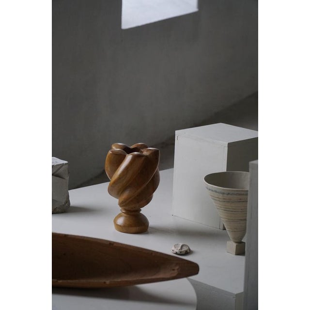 Mid-Century Scandinavian Wooden Vase, 1960s For Sale - Image 9 of 13