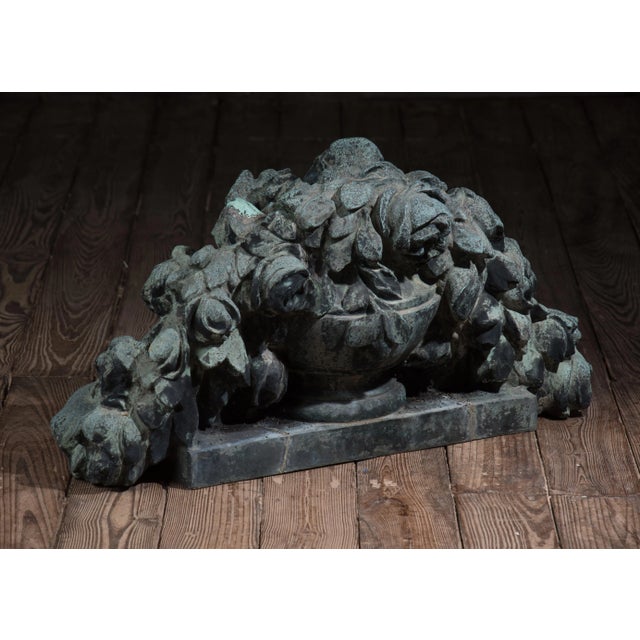 Metal Large Mid 19th Century French Verdigris Bronze Floral Sculpture For Sale - Image 7 of 11