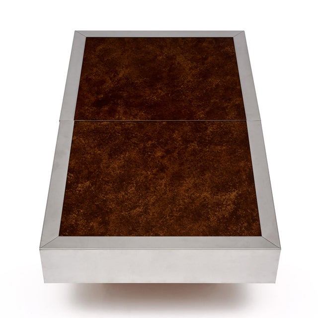 Italian Vintage Chrome Table by Willy Rizzo For Sale - Image 9 of 9