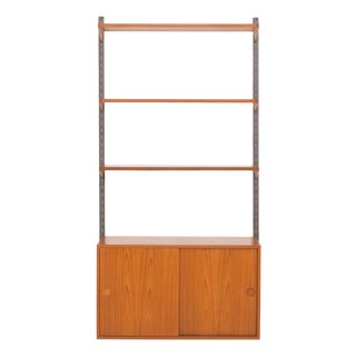 One Bay Teak Wall Unit by Kai Kristiansen for Fm Mobler, Denmark, 1960s For Sale