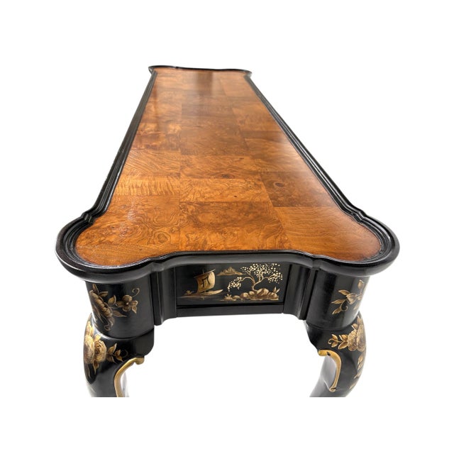 Chinoiserie A Chinoiserie Decorated Console / Sofa Table For Sale - Image 3 of 6