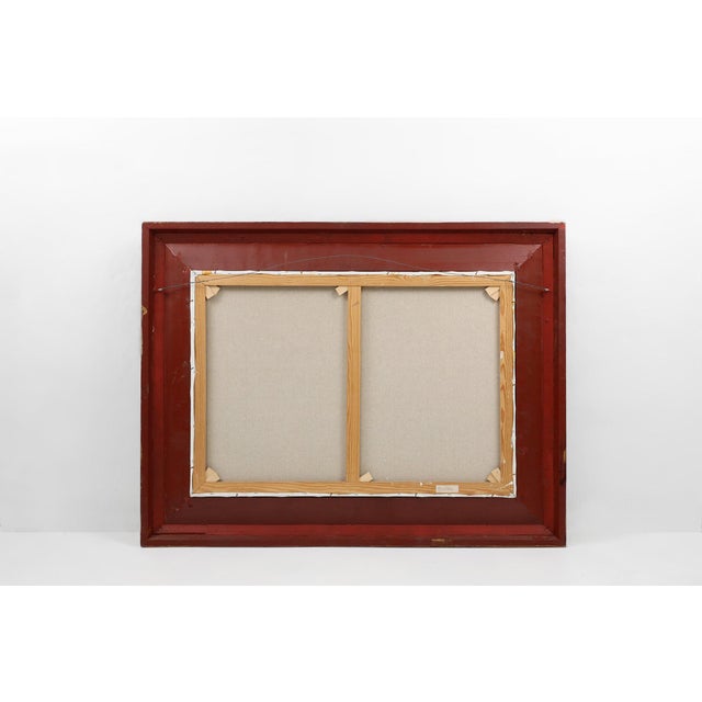 Belgian Artist, Farm Scene, 20th Century, Large Oil on Canvas, Framed For Sale - Image 11 of 12